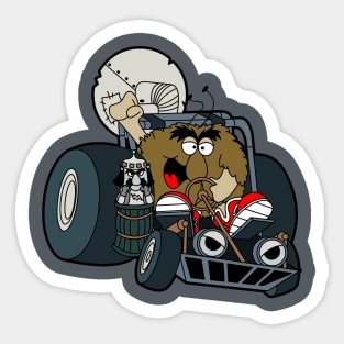 Murky and Lurky Cruise Round In Their Grunge Buggy Sticker